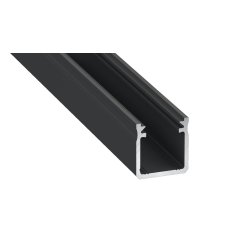 Profil aluminiowy czarny typ "Y" 1m + klosz mleczny EKPR6336 Eko-light