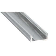 Profil alumioniowy srebrny typ "D" 1m  +  klosz mleczny EKPR6474 Eko-light
