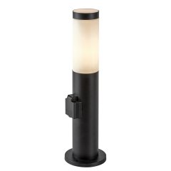 Lampa zewnętrzna słupek ogrodowy z gniazdkiem IP44 BLACK TORCH 77194 Rabalux