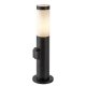 Lampa zewnętrzna słupek ogrodowy z gniazdkiem IP44 BLACK TORCH 77194 Rabalux