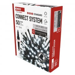 Światełka choinkowe IP44 - łańcuch przedłużający system Connect 50 LED 5m zimna biel D1AC02 EMOS