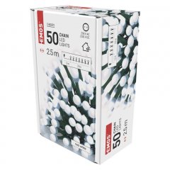 Światełka choinkowe kulki 50 LED 2,5m zimna biel D5GC01 EMOS