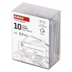Światełka nano łezki IP20 10 LED 0,9m zimna biel D3AC06 EMOS