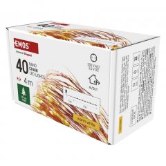 Światełka nano łezki IP44 40 LED 4m ciepła biel D3AW01 EMOS