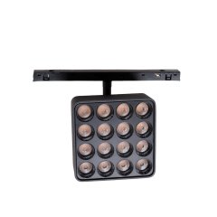 Lampa reflektor spot szynowy LED 12W Raster kwadrat On / Off MICRO11 czarna N0013N MaxLight