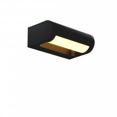 Lampa natynkowa ścienna LED 12W czarna IP65 SOLDEN W0462 MaxLight