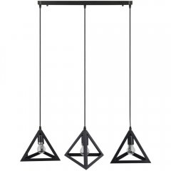 Lampa wisząca ROMB 6804 / 3 BLACK Elem