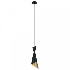 Lampa wisząca Czarna / Złota MALIA PND-85949-1 BK + GD Italux