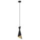 Lampa wisząca Czarna/Złota MALIA PND-85949-1 BK+GD Italux