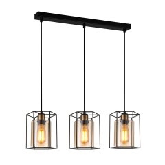 Lampa wisząca KALULA PND-78901-3-BK + AMB Italux