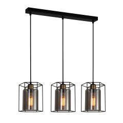 Lampa wisząca KALULA PND-78901-3-BK + SG Italux