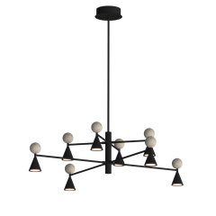 Lampa wisząca LED 57W czarna BINGO 57W P0685 MaxLight