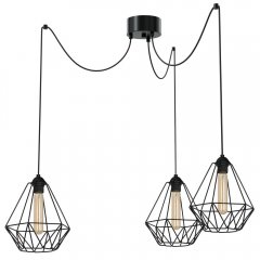 Lampa wisząca pająk potrójny druciak SPINDEL BASKET 4079 Luminex
