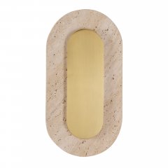 Lampa ścienna LED 10W złota IP44 TRAVERTINO OVAL W0478 MaxLight