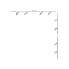 Zestaw L 2x2m szynoprzewód z reflektorami 1-fazowy 3585 Zuma Line