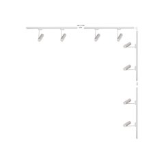 Zestaw biały L 2x2m z reflektorami szynoprzewód 1-fazowy 3587 Zuma Line