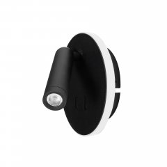 Kinkiet ruchomy z reflektorkiem LED 7W czarna LUX W0432 MaxLight