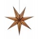 Ozdoba wisząca świetlna Gwiazda 45cm brązowy GLITTER 705793 Markslojd