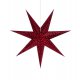 Ozdoba wisząca świetlna Gwiazda 45cm czerwony VELOURS 705481 Markslojd